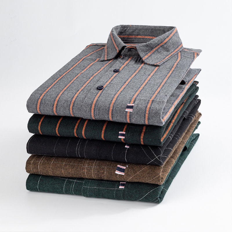 Áo Sơ Mi Ca Rô Dài Tay Dáng Rộng Thời Trang Hongkong Cá Tính Dành Cho Nam Trung Niên 2022