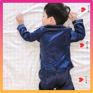 Pijama cho bé chất lụa Satin trơn mềm mịn mát Từ 7-38kg