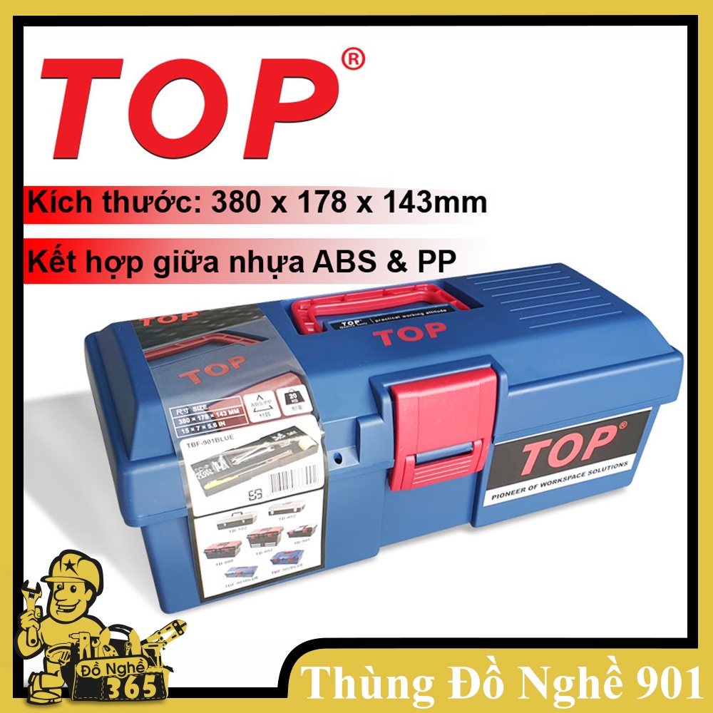 Thùng đựng đồ nghề bằng nhựa Top - TBF-901BLUE