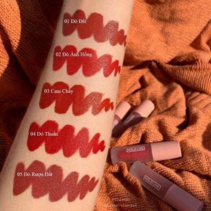 Set 5 son kem nhung Hold Live light matte lip glaze