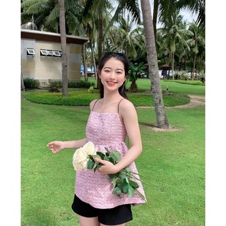 (GIAO HOẢ TỐC) Áo baby doll hở lưng đi biển cực lạ(có vải lót bên trong)