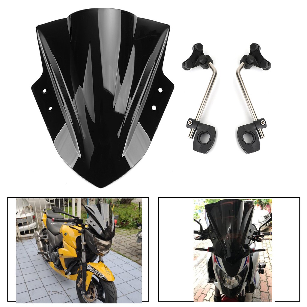 Kính Chắn Gió Bằng ABS Trong Suốt 7/8" 22mm Đa Năng Cho Xe Máy
