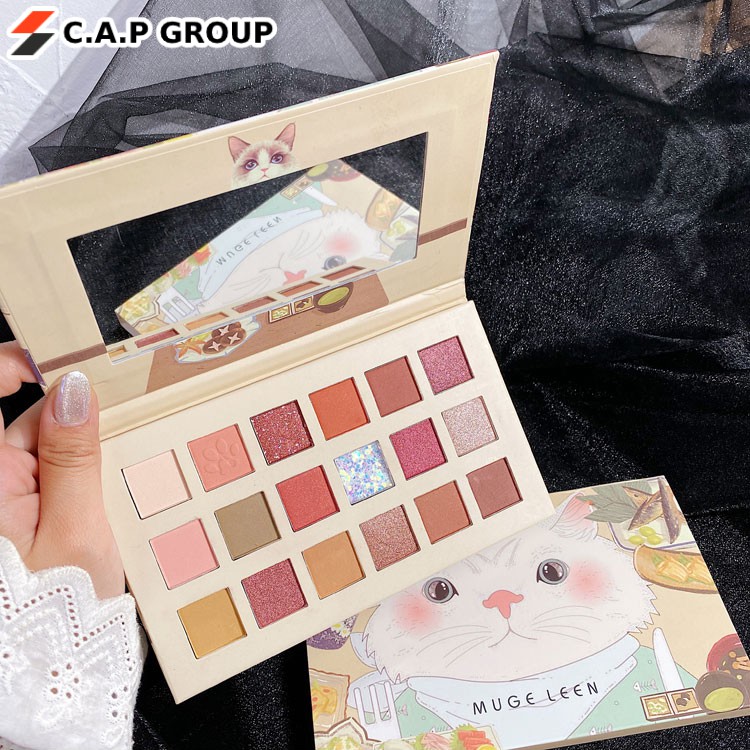 Bảng phấn mắt nội địa trung nhũ lấp lánh kim tuyến 18 ô màu trang điểm mắt Muge Leen - [ Mẫu mới ] | BigBuy360 - bigbuy360.vn