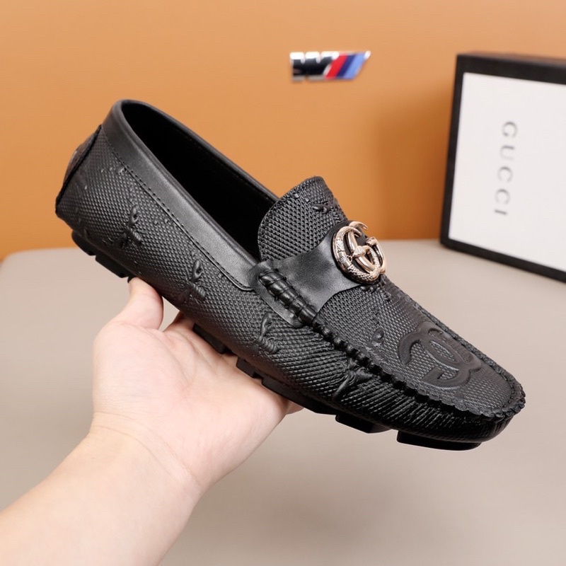 Giày lười da nam Gucci GC da thật cao cấp dập vân nổi