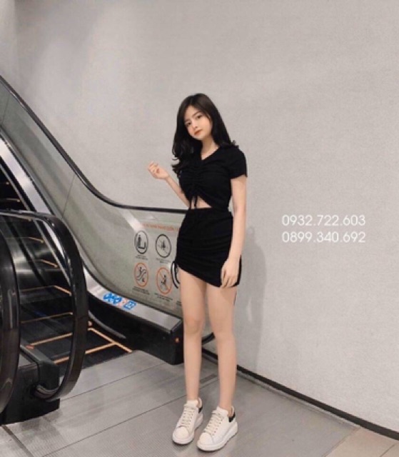 Set Áo CRT rút ngực kèm chân váy (Set Rút Ngực)