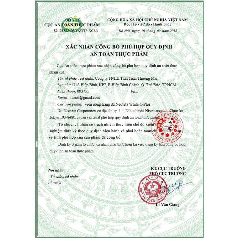 Viên uống trắng da giảm nám Neovita White C Plus 240 viên