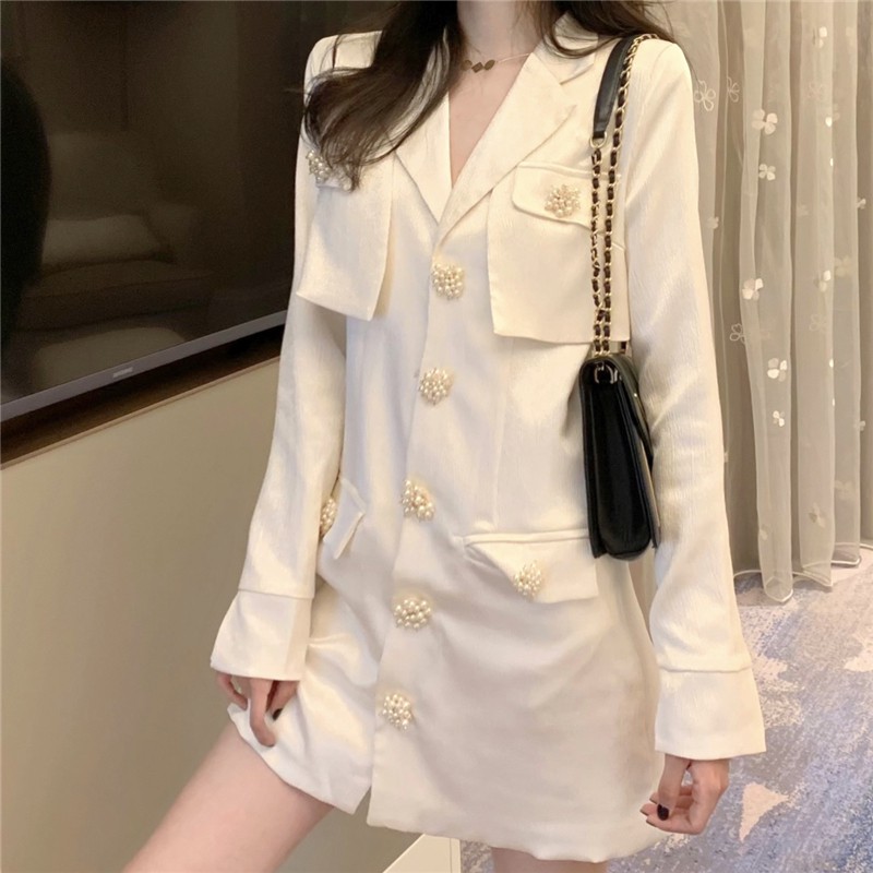 (s4005) set ulzzang sang chảnh áo vest và váy vest lụa bóng s m(kèm video) | BigBuy360 - bigbuy360.vn