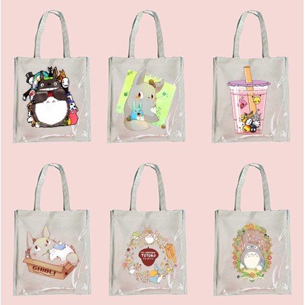 Túi tote totoro PVC trong TTP16 túi tote thần tượng