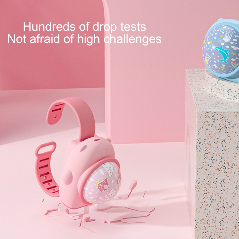 Quạt Sạc USB Đeo Tay Không Cánh 3 Bánh Răng Dễ Thương