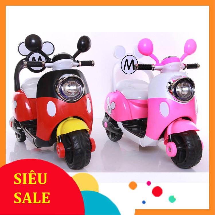 GIÁ RẺ SỐ 1:  XE MÁY ĐIỆN TRẺ EM KIỂU DÁNG VESPA  MICCKEY OZB9688