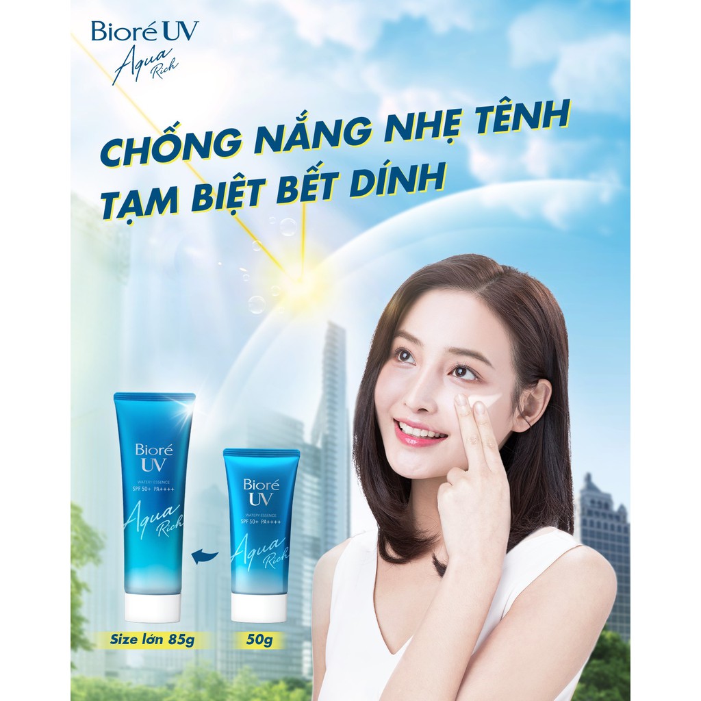 Tinh Chất Chống Nắng Bioré Màng Nước Dưỡng Ẩm SPF50+ PA++++