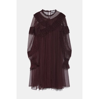 ĐẦM VẢI TUYN NHÚN BÈO ZARA