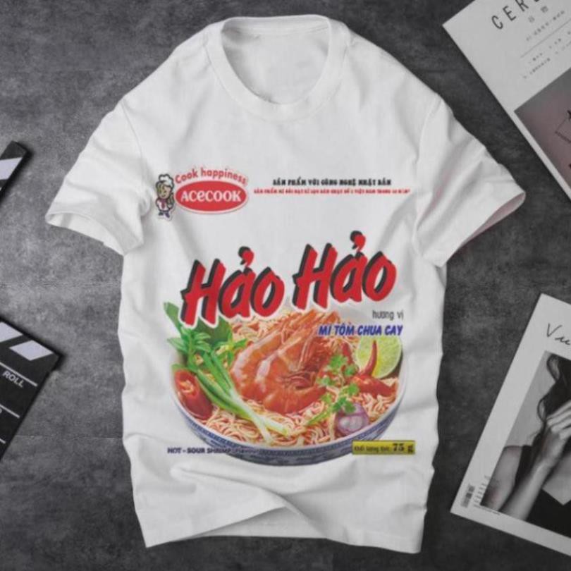 áo thun hảo hảo, áo thun mì hảo hảo - cotton trắng
