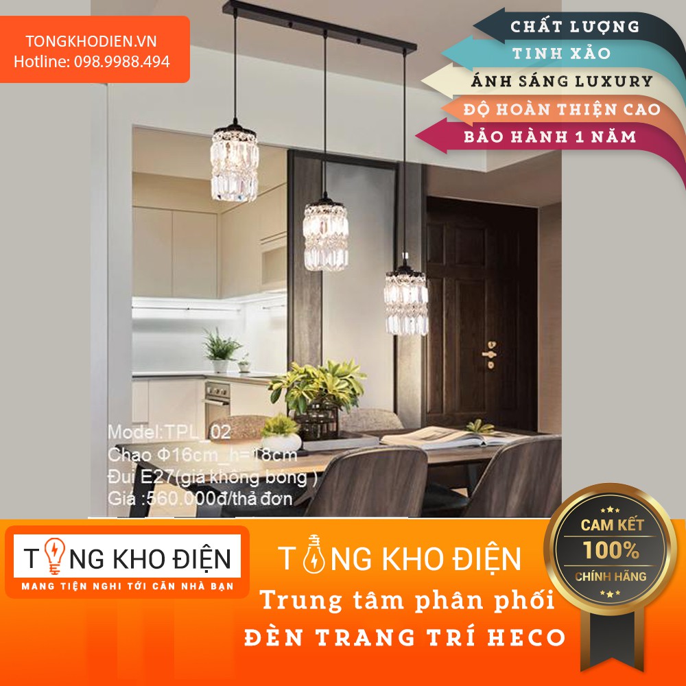 Đèn thả trần Pha Lê cao cấp TPL_02