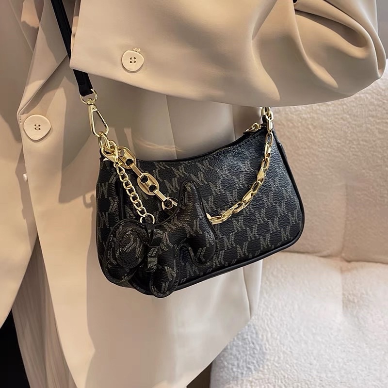 Túi xách đeo vai mk kèm xích + móc đeo 4 màu