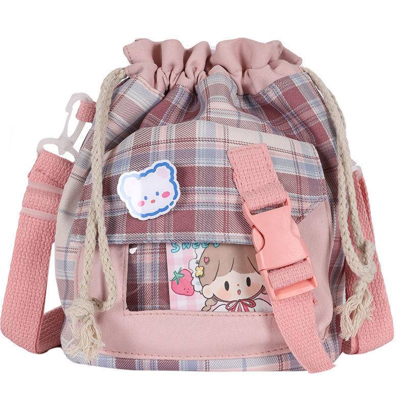 Túi Đeo Chéo Vải Canvas Dễ Thương Phong Cách Nhật Bản Thời Trang Mùa Hè Cho Nữ