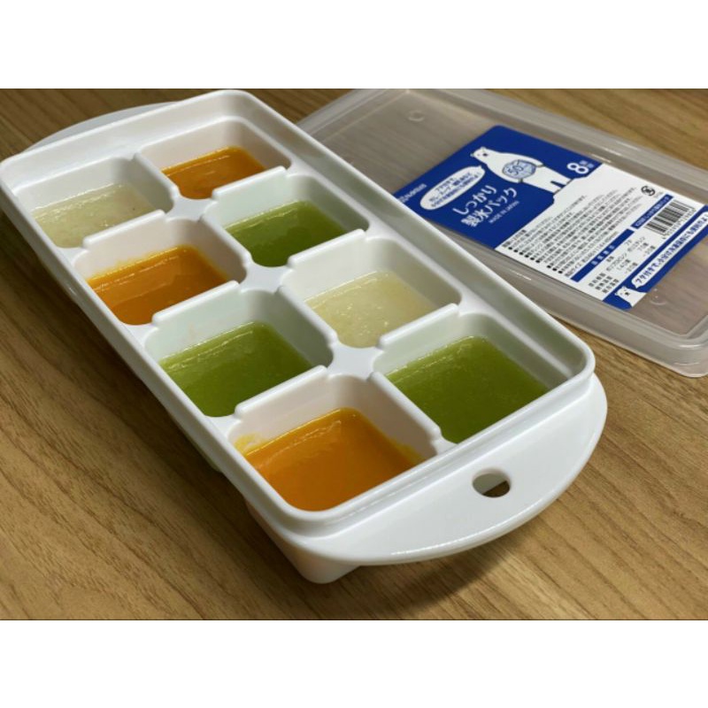 Khay trữ dashi, thực phẩm ăn dặm Nayaka nắp dẻo - Hàng Nhật