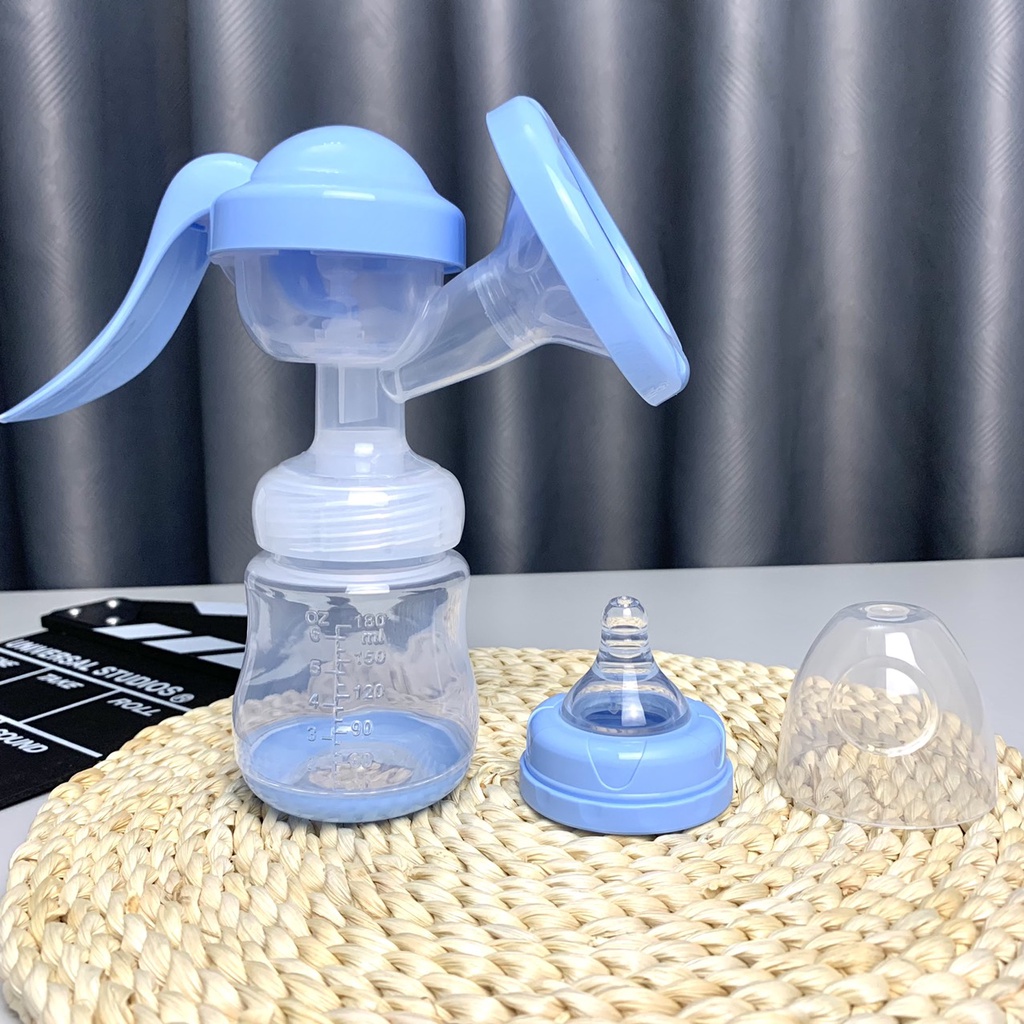 Máy hút sữa cầm tay Pigeon 180ml kèm núm ti hàng xuất Nhật