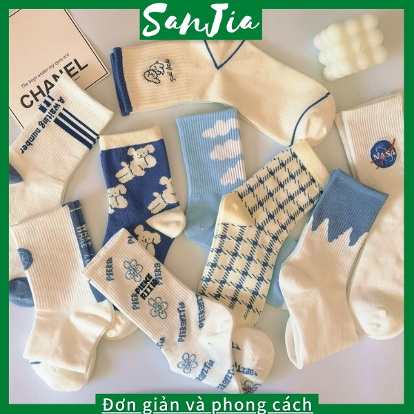  Đôi Vớ Thể Thao In Chữ Nasa Thời Trang men and women hot selling socks