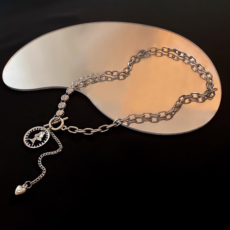 Vòng cổ Mặt Trái Tim Thời Trang Hip Hop Cổ Điển