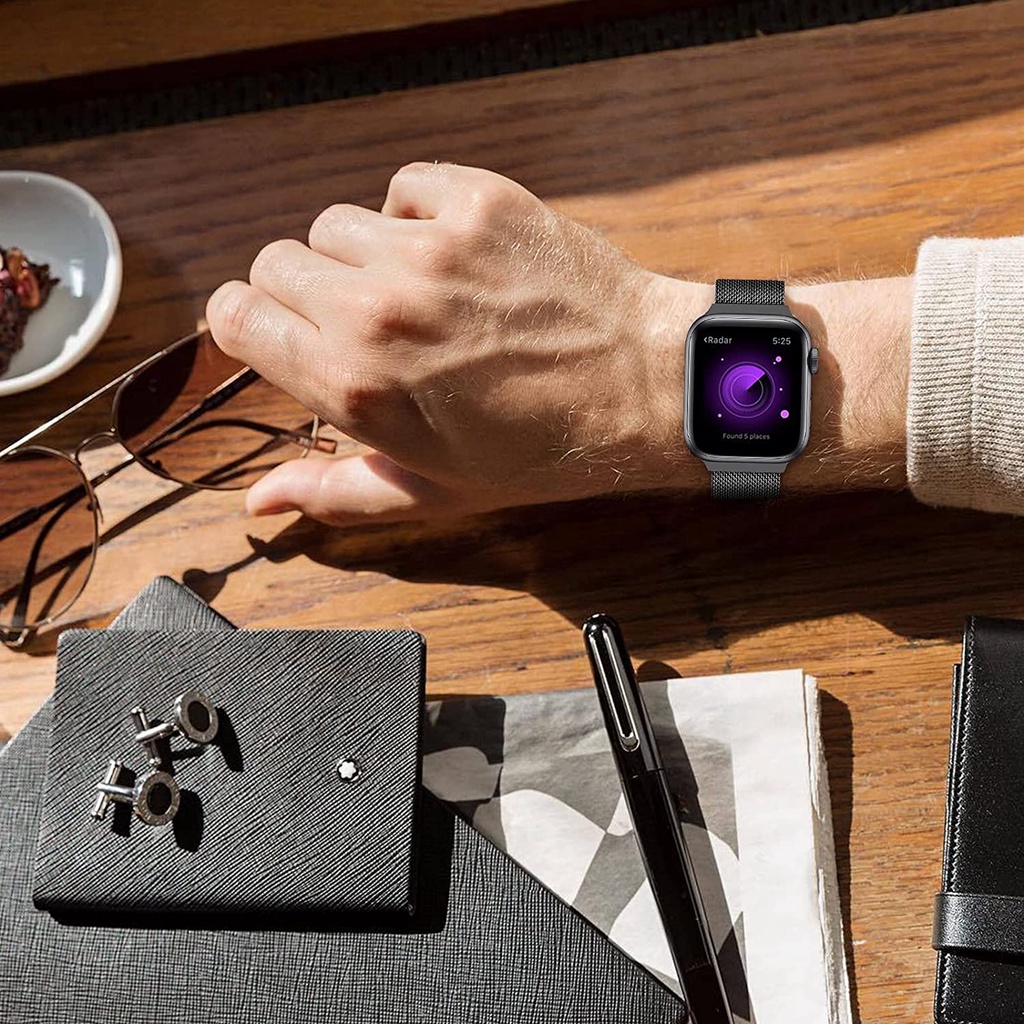 Dây Đeo Từ Tính Thay Thế Cho Đồng Hồ Thông Minh Apple Series 7 45mm 41mm 44mm 40Mm 38Mm 42Mm 44mm Series 3 4 5 6 SE