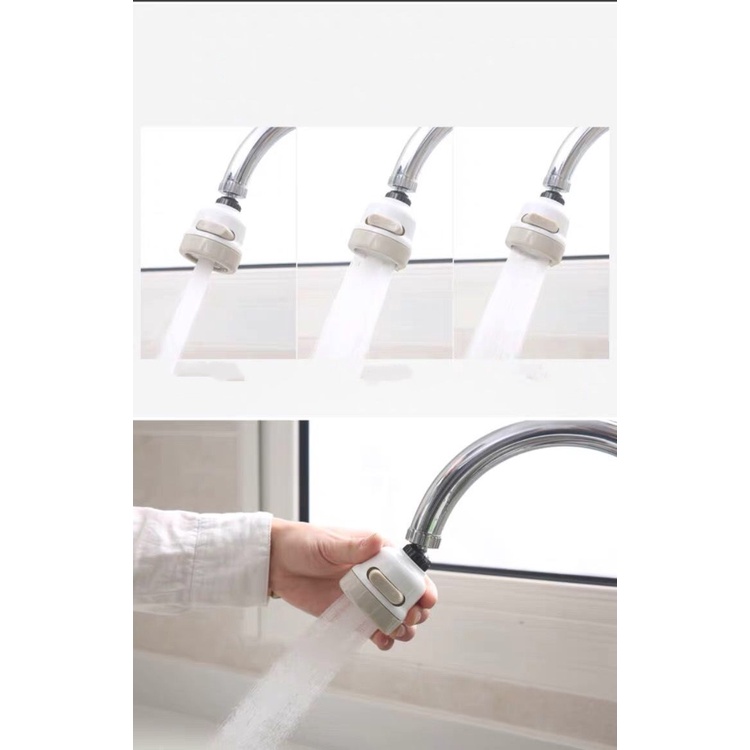 Đầu vòi nước tăng áp xoay 360 độ có van thay đổi chế độ tiện dụng