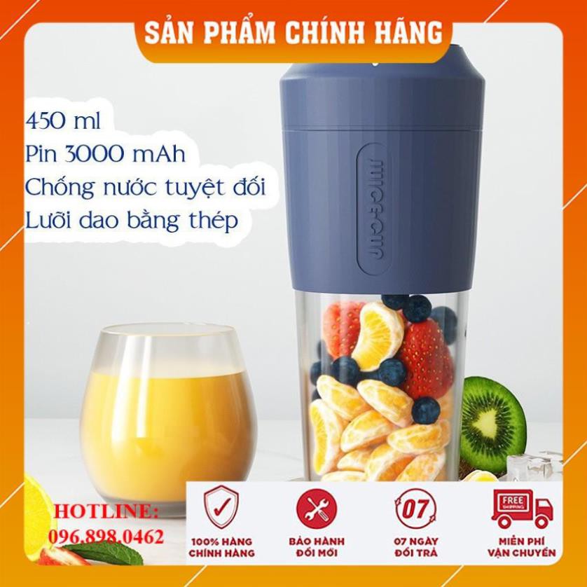 [CHÍNH HÃNG-FREESHIP] Máy Xay Sinh Tố Mini JUICE CUP 3000mAh, Máy Xay Sinh Tố Cầm Tay Đa Năng SIÊU HOT Xay Cả Đá-Thịt