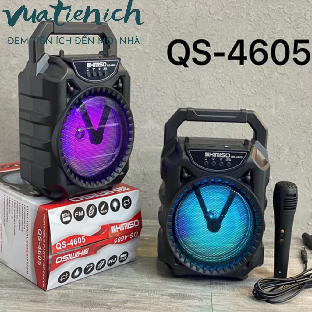 Loa Bluetooth Karaoke Kimiso S1/S2/BKK B98/QS 3607/QS 4605/CL 97/SKD 106 - Loa Không Dây Tặng Kèm Mic Hát Có Dây