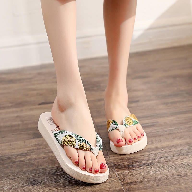 Dép tông nữ Dép Xỏ Ngón Cao Gót Đế Dày Thời Trang Mùa Hè Mới Cho Nữ