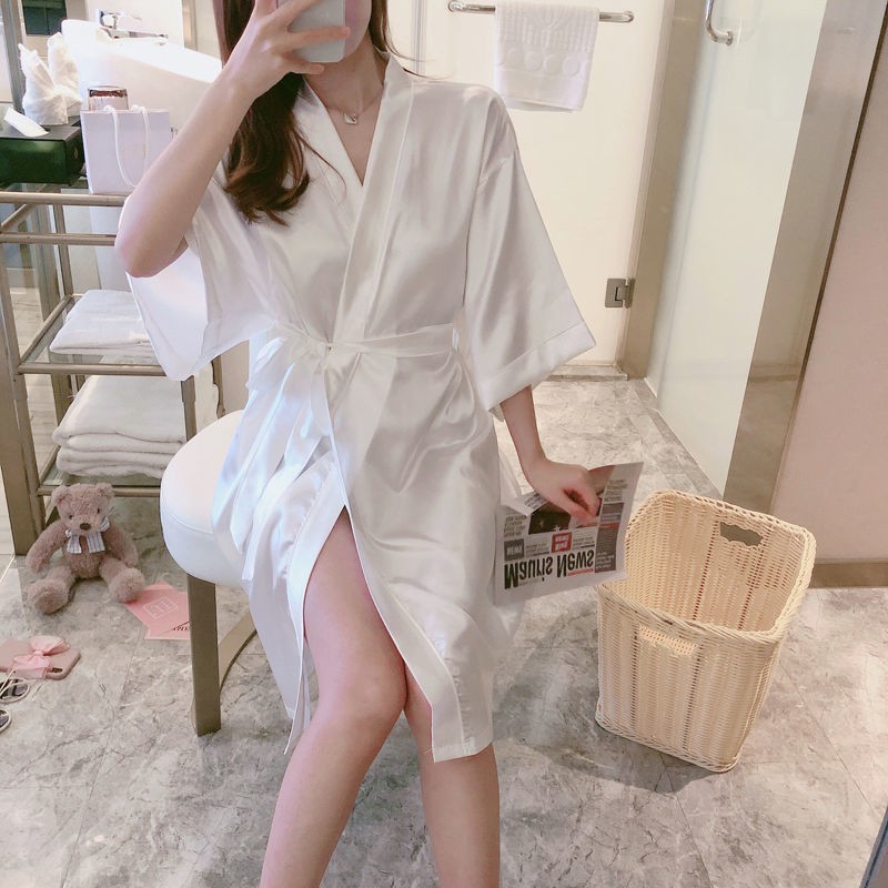Áo Choàng Ngủ Lụa Phong Cách Nhật Bản Cho Nữ | BigBuy360 - bigbuy360.vn