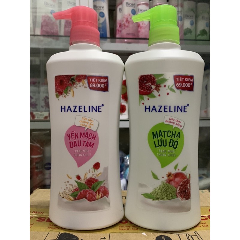[ Mẫu mới ] Sữa tắm Hazeline dâu tằm và hương matcha lựu đỏ chai  Sữa tắm Hazeline dâu tằm chai 670g