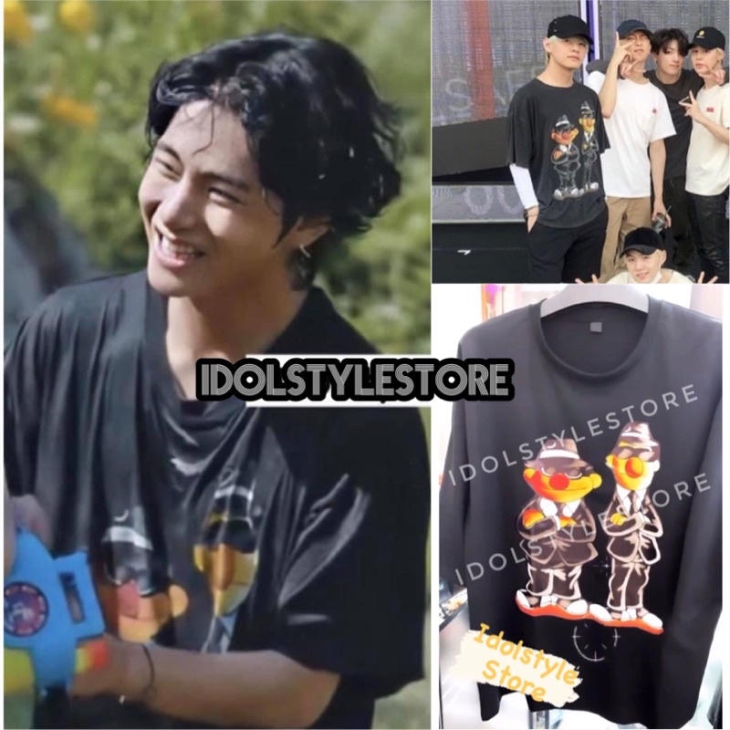 Áo thun hình 2 man V BTS