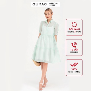 Đầm nữ sơ mi babydoll GUMAC DB711