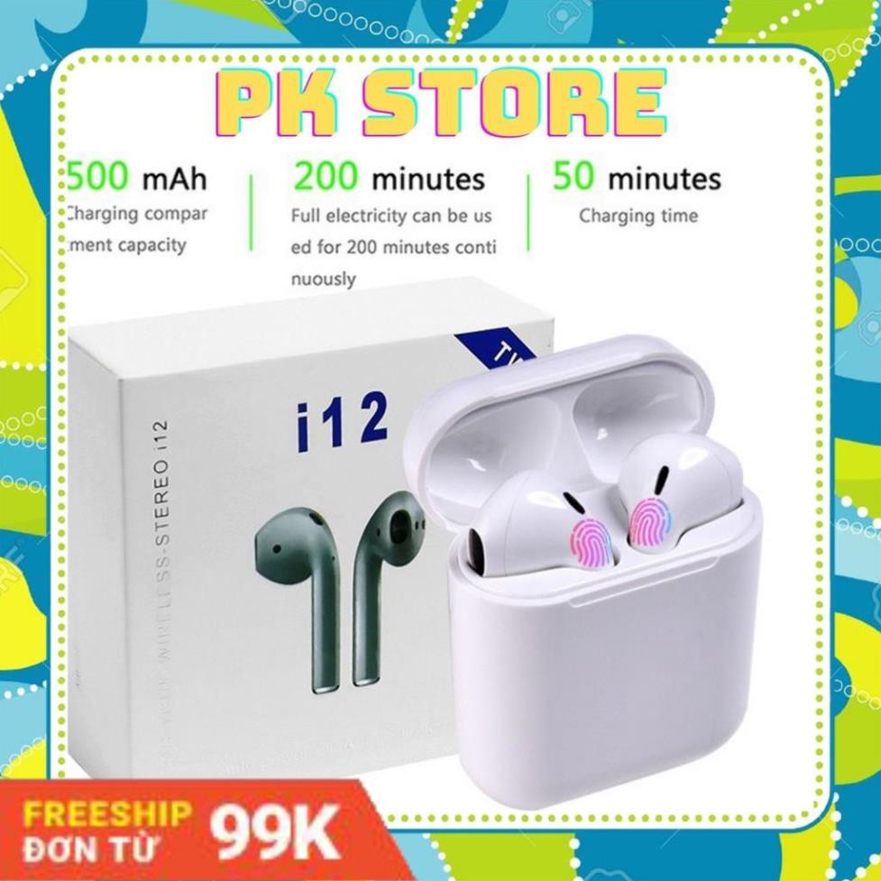 Tai nghe bluetooth i12 - Loại xịn không dây I12 TWS