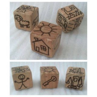 100 khối gỗ vuông mộc