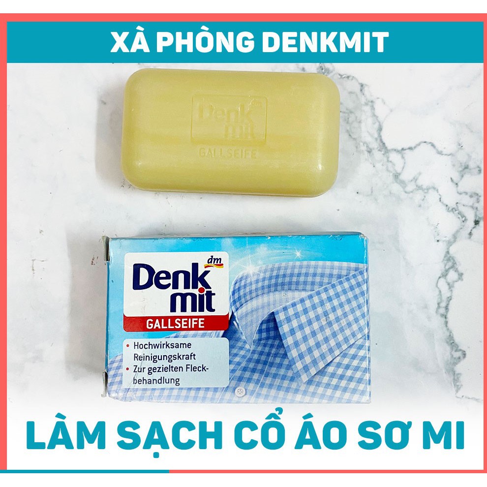 Bánh xà phòng xà bông làm sạch cổ áo sơ mi DENKMIT tẩy sạch vết bẩn cứng đầu bám trên áo