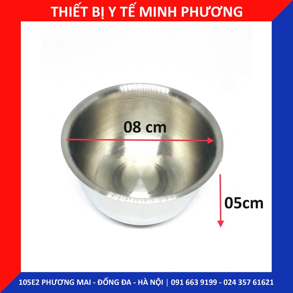 Bát đựng bông cồn inox 304 đường kính 6cm 8cm dùng trong y tế