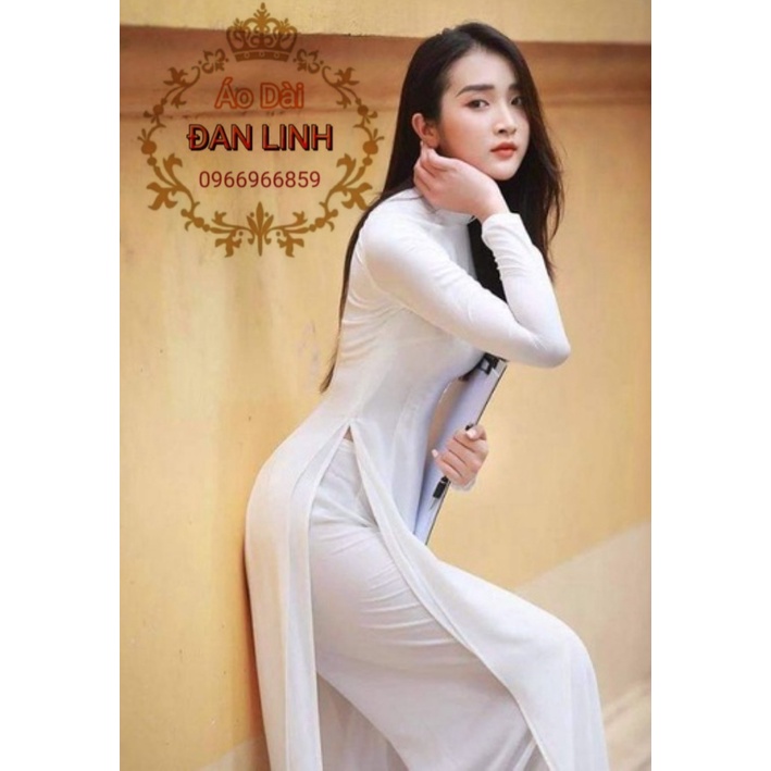 Đồng phục, kỷ yếu, Áo dài học sinh, Áo dài trắng 4 tà mặc che khuyết điểm cực tốt - ÁO Dài Đan Linh