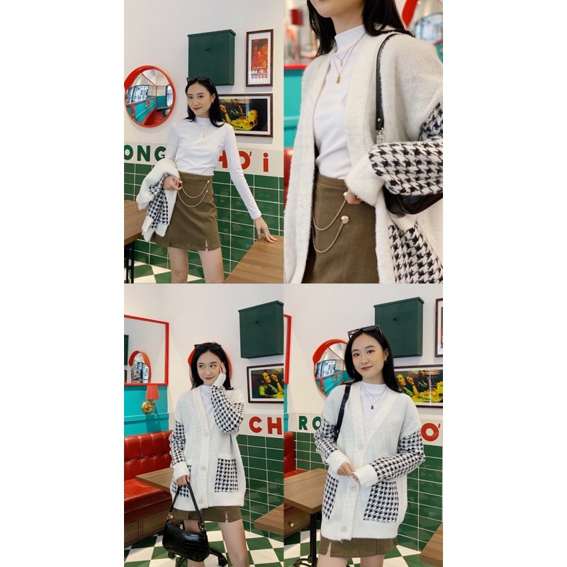 Cardigan lông pha én 181