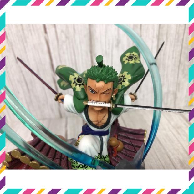 Mô Hình Zoro Wano ChiBi OnePiece, Hàng Cao Cấp Siêu Đẹp - Cao 13cm - Tượng Figure