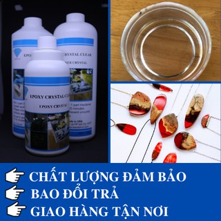 🌻 Bộ 3kg Keo EPOXY RESIN trong suốt đổ bàn, đổ tranh cá hệ 2:1 - KA203