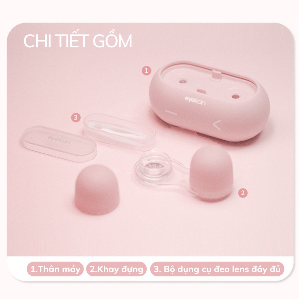 Máy rửa lens tự động tai thỏ chính hãng Eyekan 4 màu lựa chọn | Máy làm sạch kính áp tròng