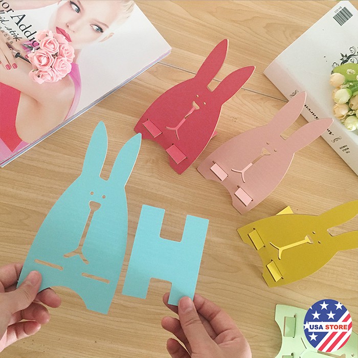 Giá Đỡ Điện Thoại Để Bàn Dáng Con Thỏ Bằng Gỗ