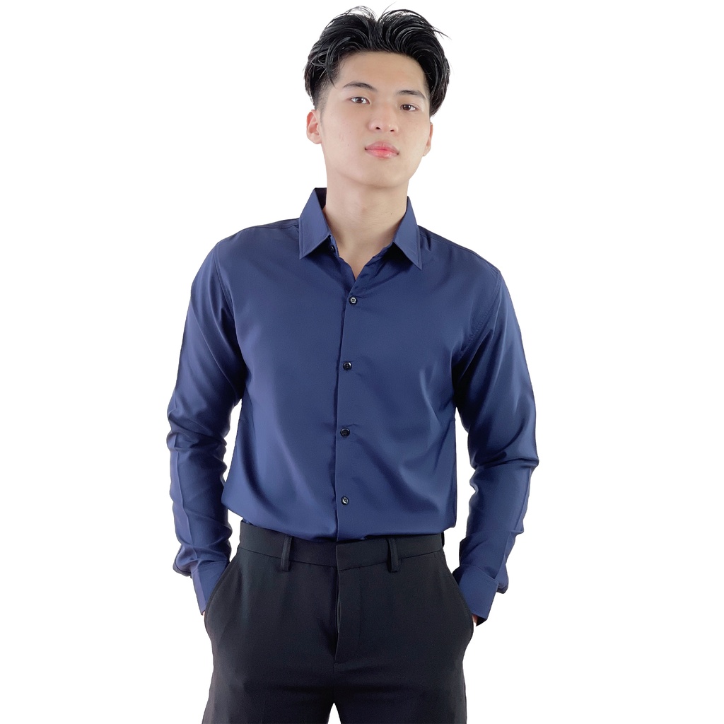 Áo sơ mi nam tay dài đi học, đi làm công sở 4YOUNG SM1 | BigBuy360 - bigbuy360.vn