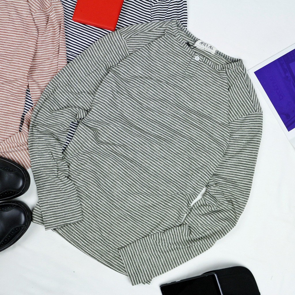 Áo thun nam sọc tay dài cổ trụ After All - A06-02 | BigBuy360 - bigbuy360.vn