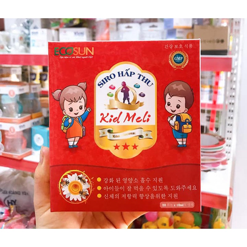 Siro Hấp Thu Kid Meli - Hỗ trợ tăng cường tiêu hóa, giúp trẻ ăn ngon miệng (20 ống)