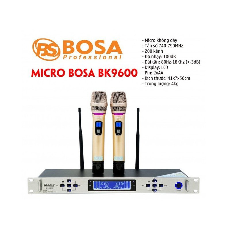 Micro Không Dây Bosa BK-9600 hàng chính hãng