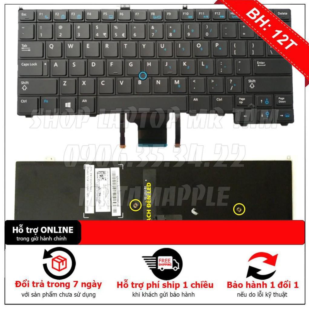 BÀN PHÍM LAPTOP DELL LATITUDE 12 E7240 E7440 dùng cho Latitude 12 14 7000, E7420 E7240 E7440