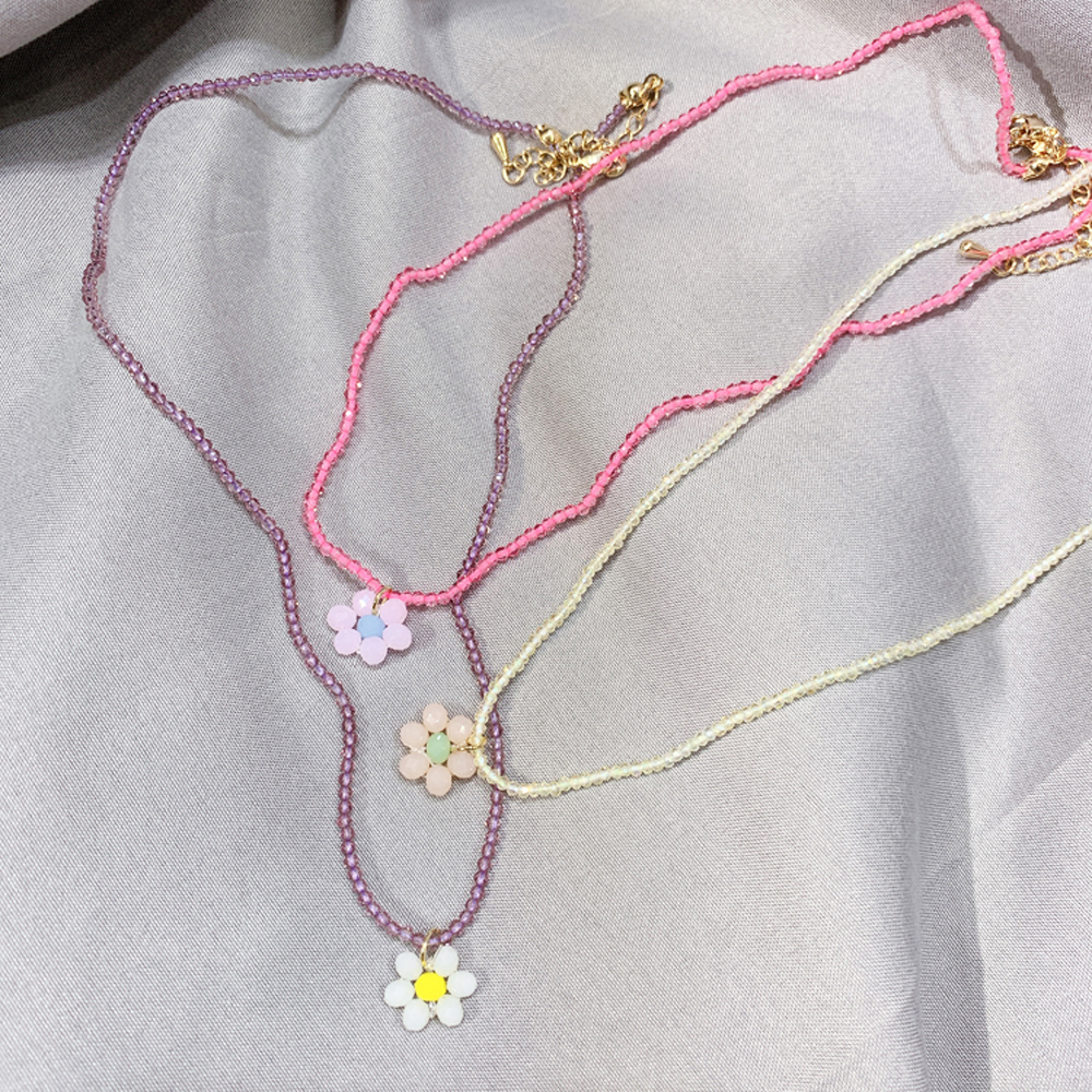 vòng cổ Mặt Hình Hoa Chất Liệu Acrylic Cho Nữ