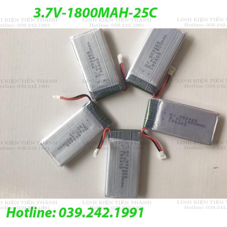 PIN 3.7V 1800mAh Flycam máy bay đồ chơi điều khiển Từ Xa